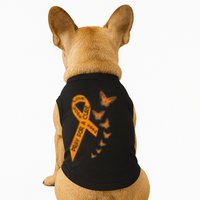 Multiple Sclerosis Awareness Butterfly Orange Ribbon Doggie Tank