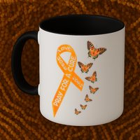 Multiple Sclerosis Awareness Butterfly Orange Ribbon Mug