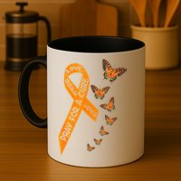 Multiple Sclerosis Awareness Butterfly Orange Ribbon Mug