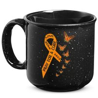 Multiple Sclerosis Awareness Butterfly Orange Ribbon 15oz Campfire Ceramic Mug