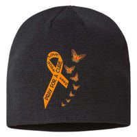 Multiple Sclerosis Awareness Butterfly Orange Ribbon Sustainable Beanie