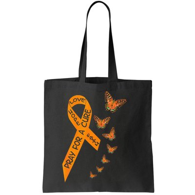 Multiple Sclerosis Awareness Butterfly Orange Ribbon Bag