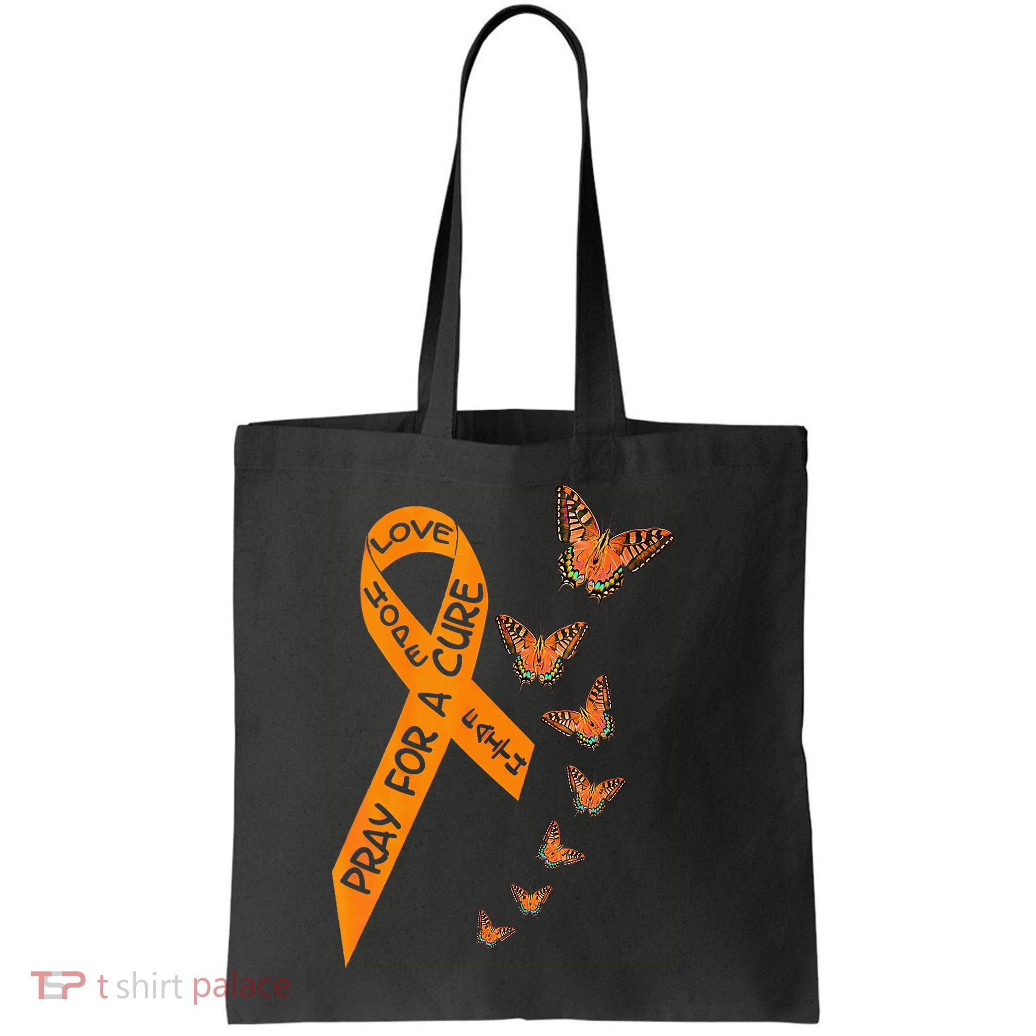 Multiple Sclerosis Awareness Butterfly Orange Ribbon Bag