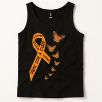 Multiple Sclerosis Awareness Butterfly Orange Ribbon Tank Top