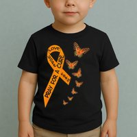 Multiple Sclerosis Awareness Butterfly Orange Ribbon Toddler T-Shirt