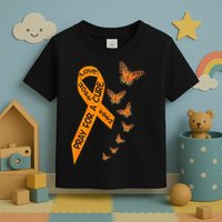 Multiple Sclerosis Awareness Butterfly Orange Ribbon Toddler T-Shirt