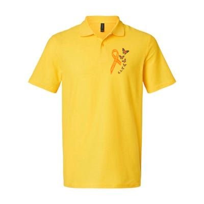 Multiple Sclerosis Awareness Butterfly Orange Ribbon Polo