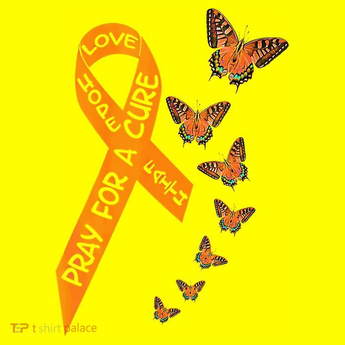 Multiple Sclerosis Awareness Butterfly Orange Ribbon Magnet