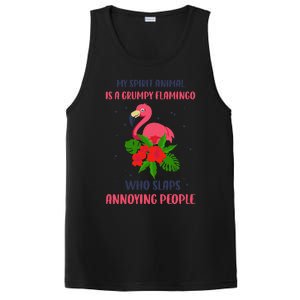 My Spirit Animal Is A Grumpy Flamingo Annoying People Funny PosiCharge Competitor Tank