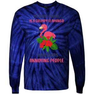 My Spirit Animal Is A Grumpy Flamingo Annoying People Funny Tie-Dye Long Sleeve Shirt