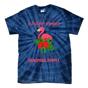 My Spirit Animal Is A Grumpy Flamingo Annoying People Funny Tie-Dye T-Shirt