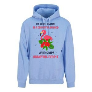 My Spirit Animal Is A Grumpy Flamingo Annoying People Funny Unisex Surf Hoodie