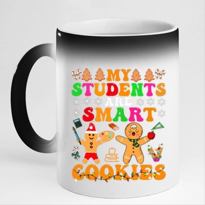 My Students Are Smart Cookies Christmas Teacher 11oz Black Color Changing Mug