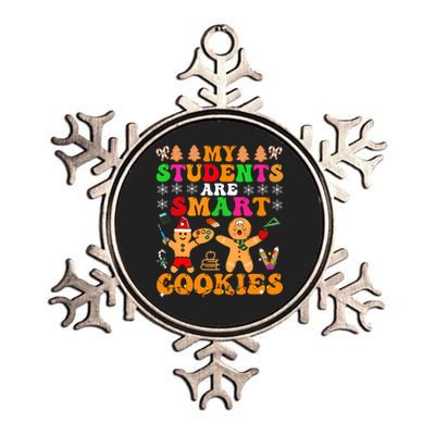 My Students Are Smart Cookies Christmas Teacher Metallic Star Ornament