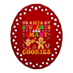 My Students Are Smart Cookies Christmas Teacher Ceramic Oval Ornament