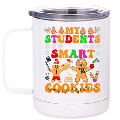 My Students Are Smart Cookies Christmas Teacher 12 oz Stainless Steel Tumbler Cup