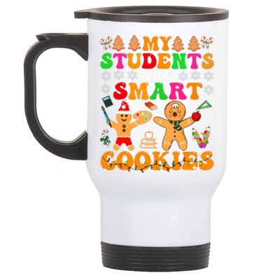 My Students Are Smart Cookies Christmas Teacher Stainless Steel Travel Mug