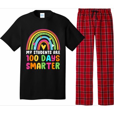 My Students Are 100 Days Smarter Rainbow Teacher Gift Pajama Set