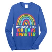 My Students Are 100 Days Smarter Rainbow Teacher Gift Long Sleeve Shirt