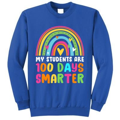 My Students Are 100 Days Smarter Rainbow Teacher Gift Sweatshirt