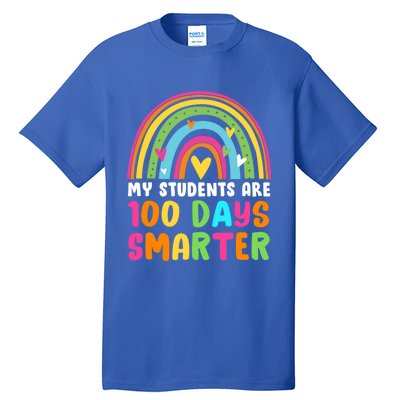 My Students Are 100 Days Smarter Rainbow Teacher Gift Tall T-Shirt