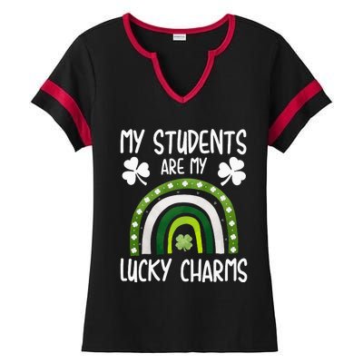 My Students Are My Lucky Charms St Paddy's Day Ladies Halftime Notch Neck Tee