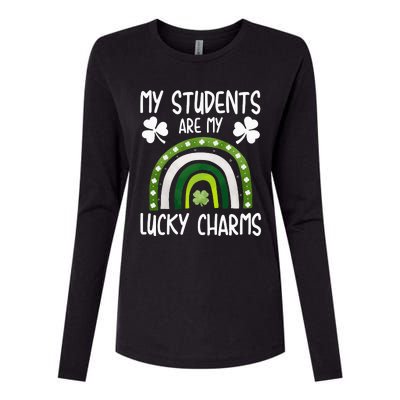 My Students Are My Lucky Charms St Paddy's Day Womens Cotton Relaxed Long Sleeve T-Shirt