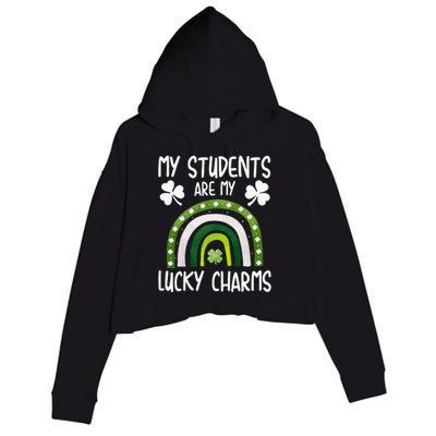 My Students Are My Lucky Charms St Paddy's Day Crop Fleece Hoodie