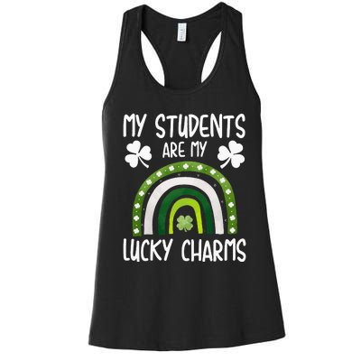 My Students Are My Lucky Charms St Paddy's Day Women's Racerback Tank