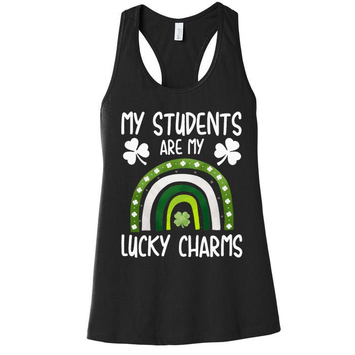 My Students Are My Lucky Charms St Paddy's Day Women's Racerback Tank