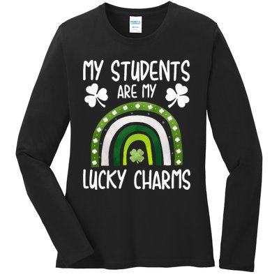 My Students Are My Lucky Charms St Paddy's Day Ladies Long Sleeve Shirt