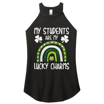 My Students Are My Lucky Charms St Paddy's Day Women's Perfect Tri Rocker Tank