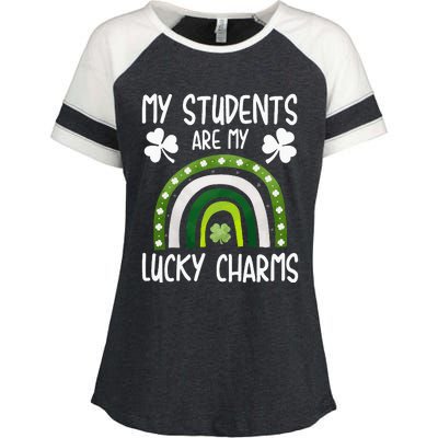 My Students Are My Lucky Charms St Paddy's Day Enza Ladies Jersey Colorblock Tee