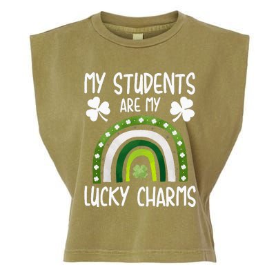 My Students Are My Lucky Charms St Paddy's Day Garment-Dyed Women's Muscle Tee