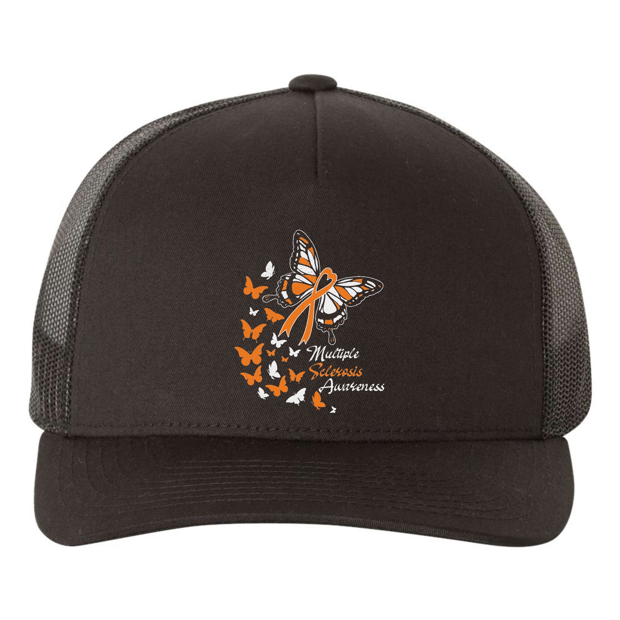 Multiple Sclerosis Awareness Butterflies Gift Yupoong Adult 5-Panel Trucker Hat