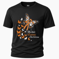 Multiple Sclerosis Awareness Butterflies Gift Cooling Performance Crew T-Shirt