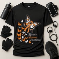 Multiple Sclerosis Awareness Butterflies Gift Cooling Performance Crew T-Shirt