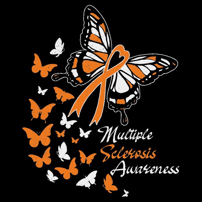 Multiple Sclerosis Awareness Butterflies Gift Cooling Performance Crew T-Shirt