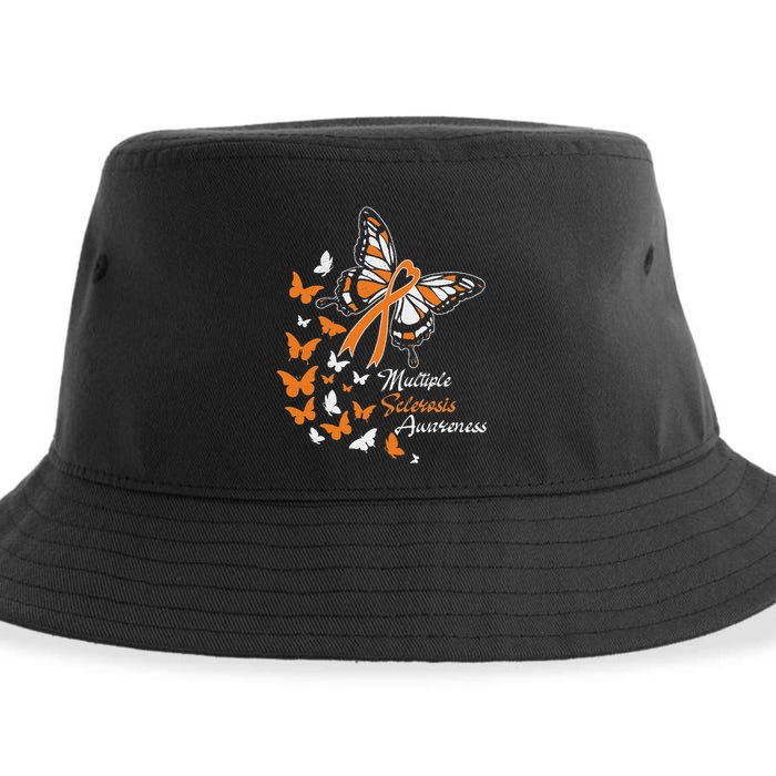 Multiple Sclerosis Awareness Butterflies Gift Sustainable Bucket Hat