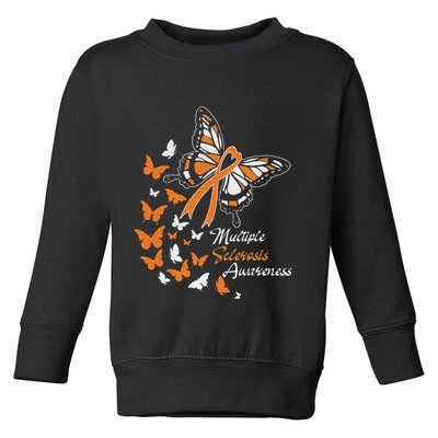 Multiple Sclerosis Awareness Butterflies Gift Toddler Sweatshirt