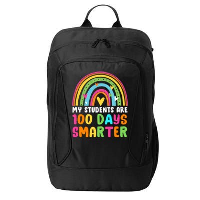 My Students Are 100 Days Smarter Rainbow Teacher Meaningful Gift City Backpack