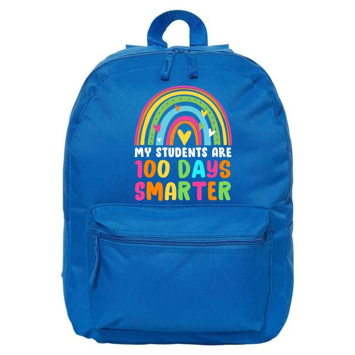 My Students Are 100 Days Smarter Rainbow Teacher Meaningful Gift 16 in Basic Backpack