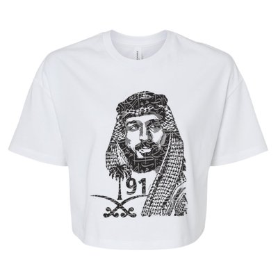 Mbs Saudi Arabia National Day Gift 91 Gift Bella+Canvas Jersey Crop Tee