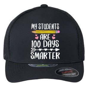 My Students Are 100 Days Smarter Teacher Cute Gift Flexfit Unipanel Trucker Cap