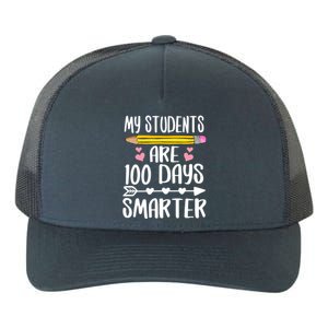 My Students Are 100 Days Smarter Teacher Cute Gift Yupoong Adult 5-Panel Trucker Hat