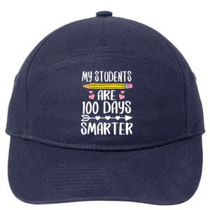 My Students Are 100 Days Smarter Teacher Cute Gift 7-Panel Snapback Hat