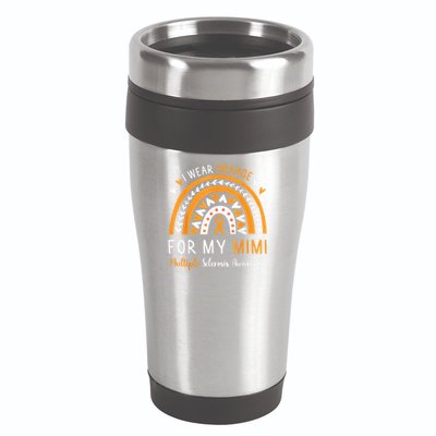 Multiple Sclerosis Awareness I Wear Orange For My Mimi 16oz Travel Tumbler