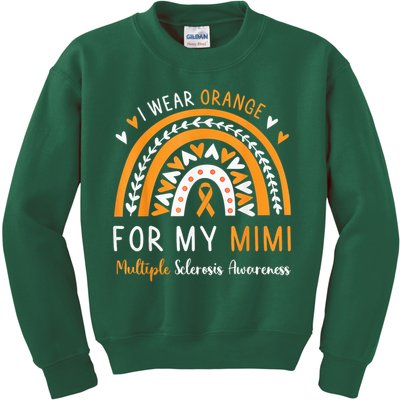 Multiple Sclerosis Awareness I Wear Orange For My Mimi Kids Sweatshirt
