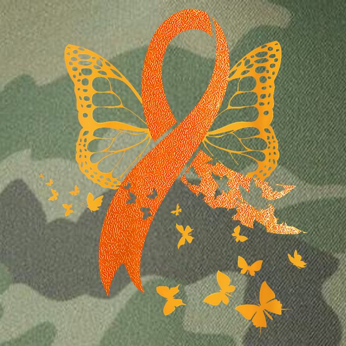 Multiple Sclerosis Awareness Orange Ribbon Butterfly Fighter Legacy Tie Dye Trucker Hat