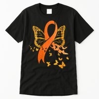 Multiple Sclerosis Awareness Orange Ribbon Butterfly Fighter Tall T-Shirt